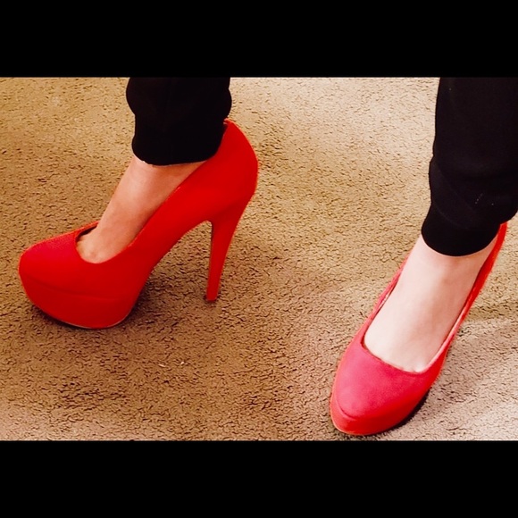 Charlotte Russe Red Platform Heels 